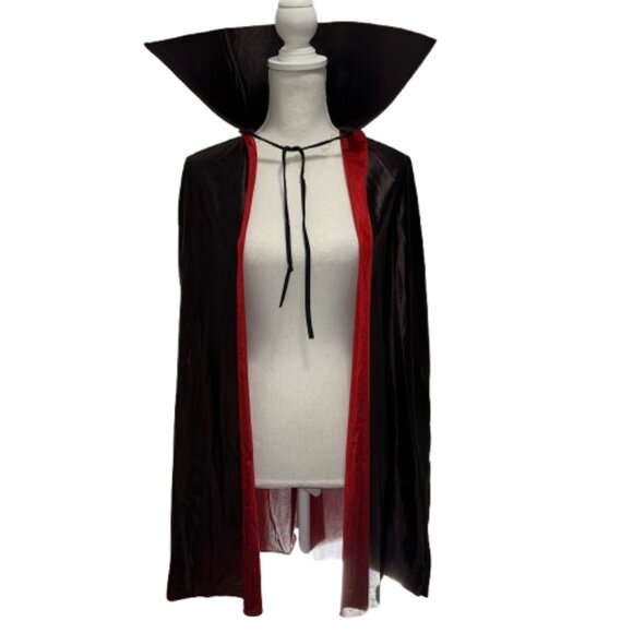 Magician Cape Vampire Cape Red and Deep Purple that looks almost black Halloween - Picture 1 of 8